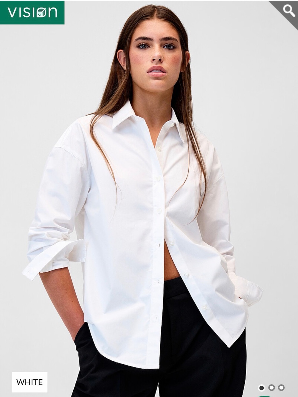 twik White Relaxed Cotton Button-Down Shirt